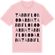 Pink Cotton t-shirt med Tannflobodarna ordlek t-shirt