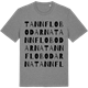 Mid Heather Gray t-shirt med Tannflobodarna ordlek t-shirt