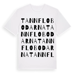 Tannflobodarna ordlek t-shirt – ekologisk bomull t-shirt från Pinshirt