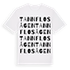 White t-shirt med Tannflosågen ordlek t-shirt