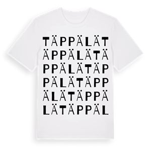Täppälä ordlek t-shirt – ekologisk bomull t-shirt från Pinshirt