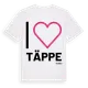 White t-shirt med Jag älskar Täppe t-shirt stort tryck