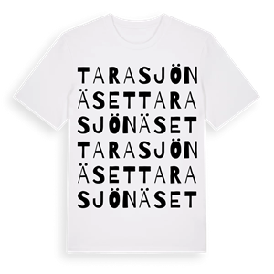 Tarasjönäset ordlek t-shirt – ekologisk bomull t-shirt från Pinshirt