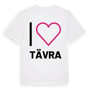 Jag älskar Tävra t-shirt stort tryck – ekologisk bomull t-shirt från Pinshirt