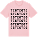 Pink Cotton t-shirt med Teg ordlek t-shirt