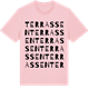 Pink Cotton t-shirt med Terrassen ordlek t-shirt
