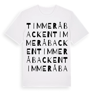 Timmeråbacken ordlek t-shirt – ekologisk bomull t-shirt från Pinshirt