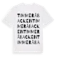White t-shirt med Timmeråbacken ordlek t-shirt