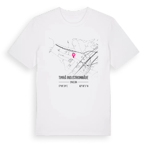 Timrå industriområde karta t-shirt – ekologisk bomull t-shirt från Pinshirt