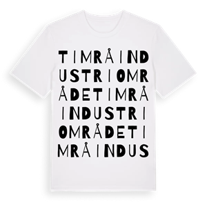 Timrå industriområde ordlek t-shirt – ekologisk bomull t-shirt från Pinshirt