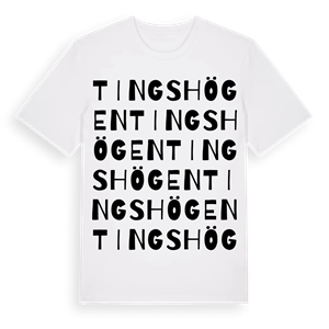 Tingshögen ordlek t-shirt – ekologisk bomull t-shirt från Pinshirt