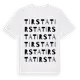 White t-shirt med Tirsta ordlek t-shirt