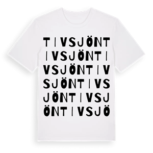Tivsjön ordlek t-shirt – ekologisk bomull t-shirt från Pinshirt