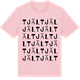 Pink Cotton t-shirt med Tjäl ordlek t-shirt