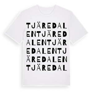 Tjäredalen ordlek t-shirt – ekologisk bomull t-shirt från Pinshirt