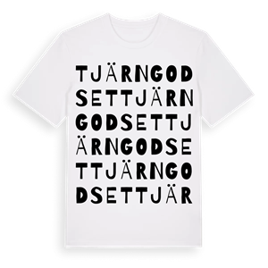 Tjärngodset ordlek t-shirt – ekologisk bomull t-shirt från Pinshirt