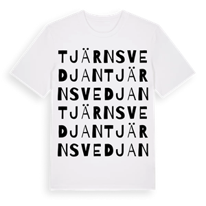 Tjärnsvedjan ordlek t-shirt – ekologisk bomull t-shirt från Pinshirt