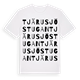 White t-shirt med Tjärusjöstugan ordlek t-shirt
