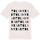 Vintage White t-shirt med Tolamyran ordlek t-shirt