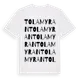 White t-shirt med Tolamyran ordlek t-shirt