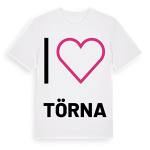 Jag älskar Törna t-shirt stort tryck – ekologisk bomull t-shirt från Pinshirt