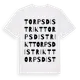 White t-shirt med Torps Distrikt ordlek t-shirt