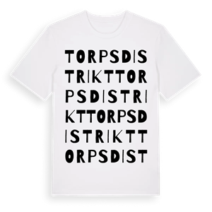 Torps distrikt ordlek t-shirt – ekologisk bomull t-shirt från Pinshirt