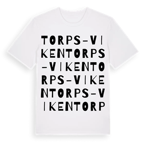 Torps-viken ordlek t-shirt – ekologisk bomull t-shirt från Pinshirt