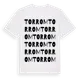 White t-shirt med Torrom ordlek t-shirt
