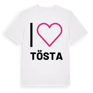 Jag älskar Tösta t-shirt stort tryck – ekologisk bomull t-shirt från Pinshirt