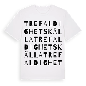 Trefaldighetskälla ordlek t-shirt – ekologisk bomull t-shirt från Pinshirt