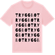 Pink Cotton t-shirt med Tryggbo ordlek t-shirt