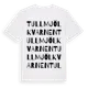 White t-shirt med Tullmjölkvarnen ordlek t-shirt