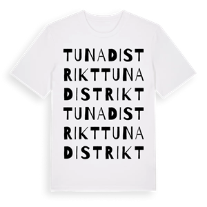 Tuna distrikt ordlek t-shirt – ekologisk bomull t-shirt från Pinshirt