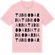 Pink Cotton t-shirt med Tunbodarna ordlek t-shirt