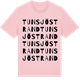 Pink Cotton t-shirt med Tunsjöstrand ordlek t-shirt