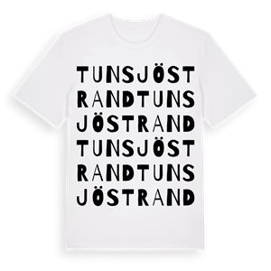 Tunsjöstrand ordlek t-shirt – ekologisk bomull t-shirt från Pinshirt