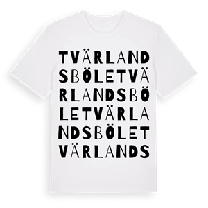 Tvärlandsböle ordlek t-shirt – ekologisk bomull t-shirt från Pinshirt