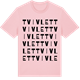 Pink Cotton t-shirt med Tvivlet ordlek t-shirt