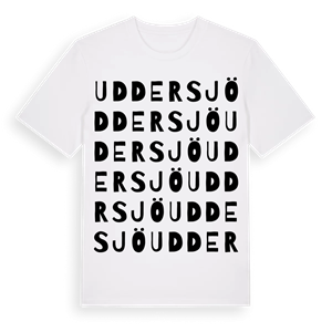 Uddersjö ordlek t-shirt – ekologisk bomull t-shirt från Pinshirt