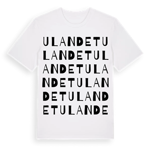 Ulandet ordlek t-shirt – ekologisk bomull t-shirt från Pinshirt