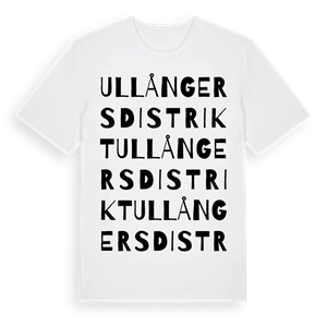 Ullångers distrikt ordlek t-shirt – ekologisk bomull t-shirt från Pinshirt