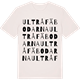 Vintage White t-shirt med Ultråfäbodarna ordlek t-shirt