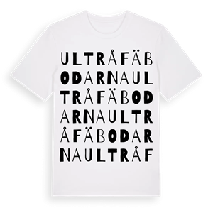 Ultråfäbodarna ordlek t-shirt – ekologisk bomull t-shirt från Pinshirt