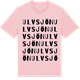 Pink Cotton t-shirt med Ulvsjön ordlek t-shirt