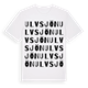 White t-shirt med Ulvsjön ordlek t-shirt