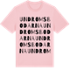 Pink Cotton t-shirt med Undromsbodarna ordlek t-shirt