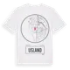 White t-shirt med Usland t-shirt