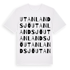 Utanlandsjö ordlek t-shirt – ekologisk bomull t-shirt från Pinshirt