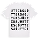 White t-shirt med Uttersjö ordlek t-shirt